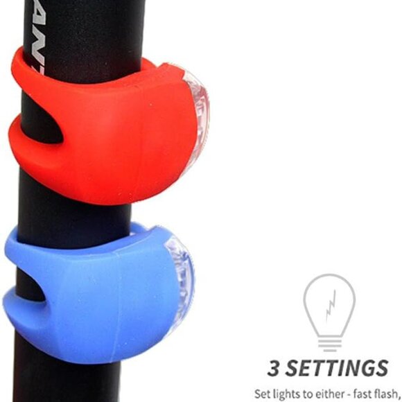 Bicycle Light Front and Rear Silicone LED Bike Light Set - Bike Headlight and Ta - Picture 4 of 7